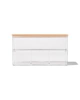 HEMA Dubbele Organizer Transparant Met Deksel 22.5x9.5x12.5 (transparant)