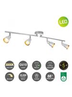 Light depot - LED opbouwspot Alba 4 lichts - 81 cm - aluminium - Outlet - thumbnail