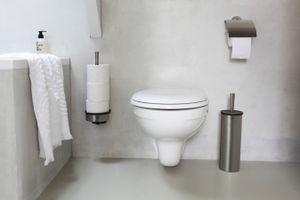 Brabantia Profile Toiletborstel - 12x11x43cm - houder- met beugel - platinum 483301