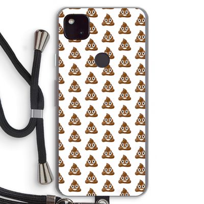 Poop emoji: Pixel 4a 5G Transparant Hoesje met koord