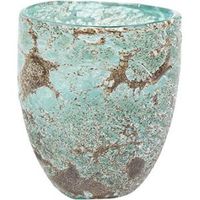 Vase Aya partner ice green glazen vaas 13 cm - thumbnail