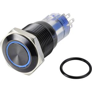 TRU COMPONENTS TC-9428212 LAS2GQH-22ZE/B/12V/A/P Druktoets 250 V 3 A 2x uit/(aan) Continu Blauw IP65 1 stuk(s)