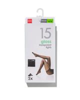 HEMA Pantys Glanzend 15denier - 2 Stuks Antraciet (antraciet)