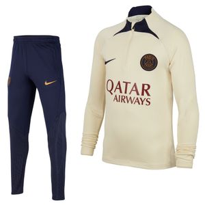 Nike Paris Saint Germain Strike Trainingspak 1/4-Zip 2023-2024 Kids Wit Donkerblauw Goud