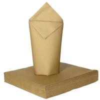 Feest servetten - 20x - goud - 3 laags - 33 x 33 cm