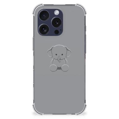 iPhone 16 Pro Max Stevig | Bumper Hoesje | Grijs Baby Olifant iPhone 16 Pro Max Stevig | Bumper Hoesje | Grijs Baby Olifant