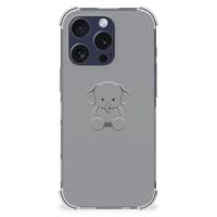iPhone 16 Pro Max Stevig | Bumper Hoesje | Grijs Baby Olifant
