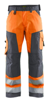 Blåkläder Werkbroek High-Vis zonder spijkerzakken 15661811 | High Vis Oranje/Medium Grijs | Maat 44 - 7330509746837