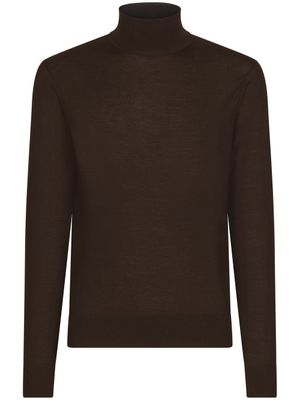 Dolce & Gabbana pull en cachemire à col roulé - Marron