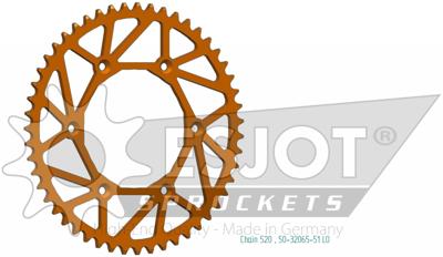 ESJOT Chain wheel 520 51z steel orange superlight