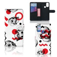 Telefoonhoesje met Naam Alcatel 1S (2021) Skull Red Telefoonhoesje met Naam Alcatel 1S (2021) Skull Red