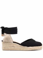 Castañer espadrilles à semelle compensée - Noir