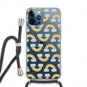 Regenboog: iPhone 13 Pro Max Transparant Hoesje met koord