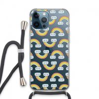 Regenboog: iPhone 13 Pro Max Transparant Hoesje met koord