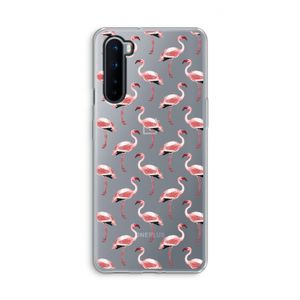 Flamingoprint groen: OnePlus Nord Transparant Hoesje
