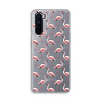 Flamingoprint groen: OnePlus Nord Transparant Hoesje