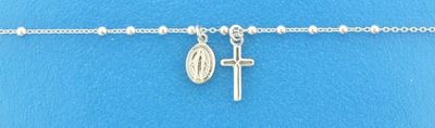 TFT Zilveren Ketting Kruis En Scapulier 2,0 mm 45 + 5 cm