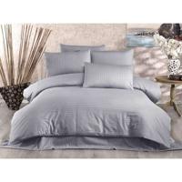 Beddengoedset - 1 dekbedovertrek 220 x 240 cm + 2 kussenslopen 60 x 60 cm - 80% katoen, 20% polyester - Grijs