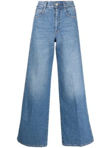 Stella McCartney jean ample à bande logo - Bleu