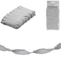 Folat twist slinger crêpepapier zilverkleurig 6 meter | 24 stuks