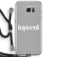 Topvent Grijs Wit: Samsung Galaxy S7 Edge Transparant Hoesje met koord Topvent Grijs Wit: Samsung Galaxy S7 Edge Transparant Hoesje met koord