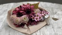 Boeket gedroogde kunstbloemen bordeaux - Buitengewoon de boet