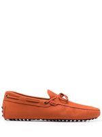 Tod's mocassins en cuir à détail de nœud - Orange