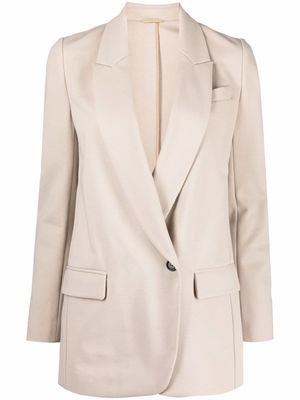 Brunello Cucinelli blazer à simple boutonnage - Tons neutres