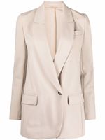 Brunello Cucinelli blazer à simple boutonnage - Tons neutres