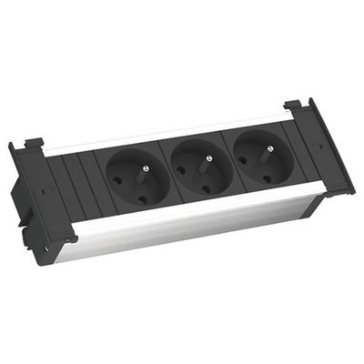 Bachmann 927.003 Stekkerdoos Aluminium, Zwart Randaarde stekker 1 stuk(s)