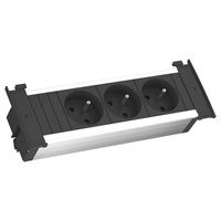 Bachmann 927.003 Stekkerdoos Aluminium, Zwart Randaarde stekker 1 stuk(s) - thumbnail
