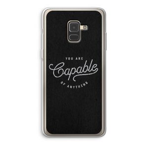 Capable: Samsung Galaxy A8 (2018) Transparant Hoesje