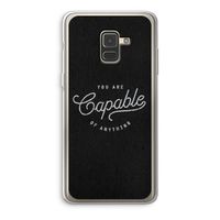 Capable: Samsung Galaxy A8 (2018) Transparant Hoesje