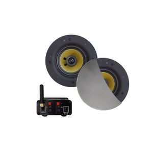 Aquasound Bluetooth Audio bluetooth audiosysteem - (50 watt / bt4.0 / auto-aux) - met samba speakerset (mat chroom) - 230v/12v bmn50easy-sc