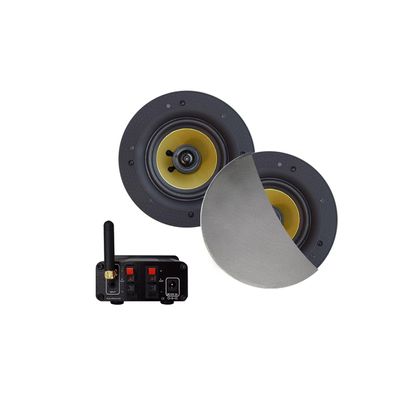Aquasound Bluetooth Audio bluetooth audiosysteem - (50 watt / bt4.0 / auto-aux) - met samba speakerset (mat chroom) - 230v/12v bmn50easy-sc