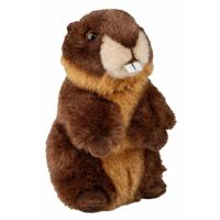 Ravensden Pluche bever knuffel - bruin - 18 cm - speelgoed bevers