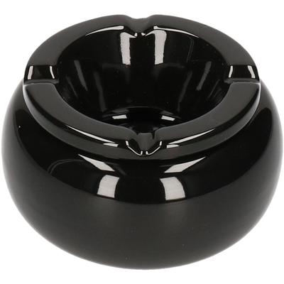 Stormasbak - zwart - 11 cm - rond - terrasasbak - buiten asbak