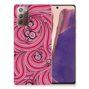 Samsung Note 20 Hoesje maken Swirl Pink