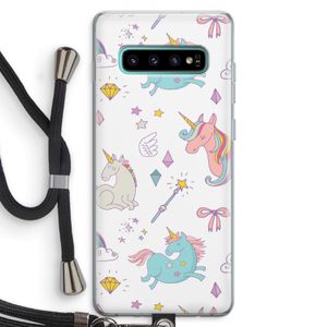 Fantasiewereld: Samsung Galaxy S10 Plus Transparant Hoesje met koord
