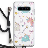 Fantasiewereld: Samsung Galaxy S10 Plus Transparant Hoesje met koord