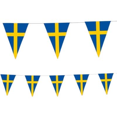 Landen thema versiering Zweden vlaggenlijn - 3,5 meter - papier