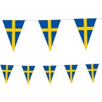 Landen thema versiering Zweden vlaggenlijn - 3,5 meter - papier