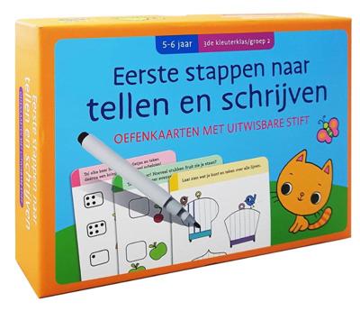 Oefenkaarten met uitwisbare stift - Eerste stappen naar tellen en schrijven (Paperback)