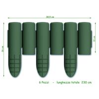 Bama tuin modulaire rand imitatiehout 38.5x15 cm 6 stuks groen Bama tuin modulaire rand imitatiehout 38.5x15 cm 6 stuks groen