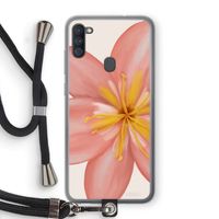 Pink Ellila Flower: Samsung Galaxy A11 Transparant Hoesje met koord