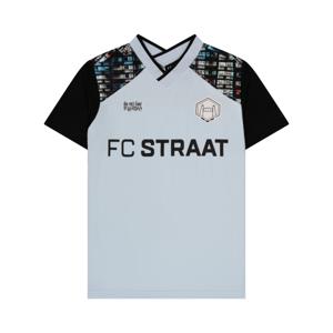 Touzani La Mancha FC Straat Trainingsshirt Kids Lichtblauw Zwart Wit