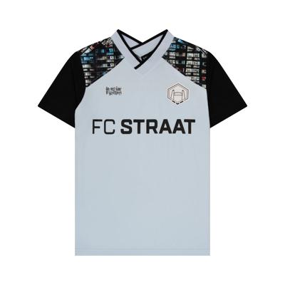 Touzani La Mancha FC Straat Trainingsshirt Kids Lichtblauw Zwart Wit