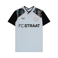Touzani La Mancha FC Straat Trainingsshirt Kids Lichtblauw Zwart Wit