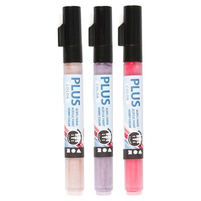 Creativ Company Plus color verfstiften - fuchsia,dusty rose,donker lila