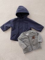 3-in-1-parka voor baby met afneembaar vest in fleece leiblauw